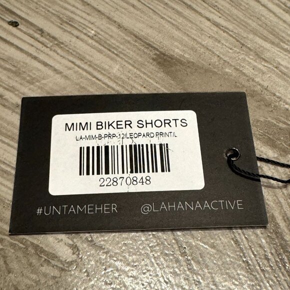 Lahana Active Mimi Womens Leopard Print Biker Shorts NWT Size M Athleisure - Picture 4 of 4